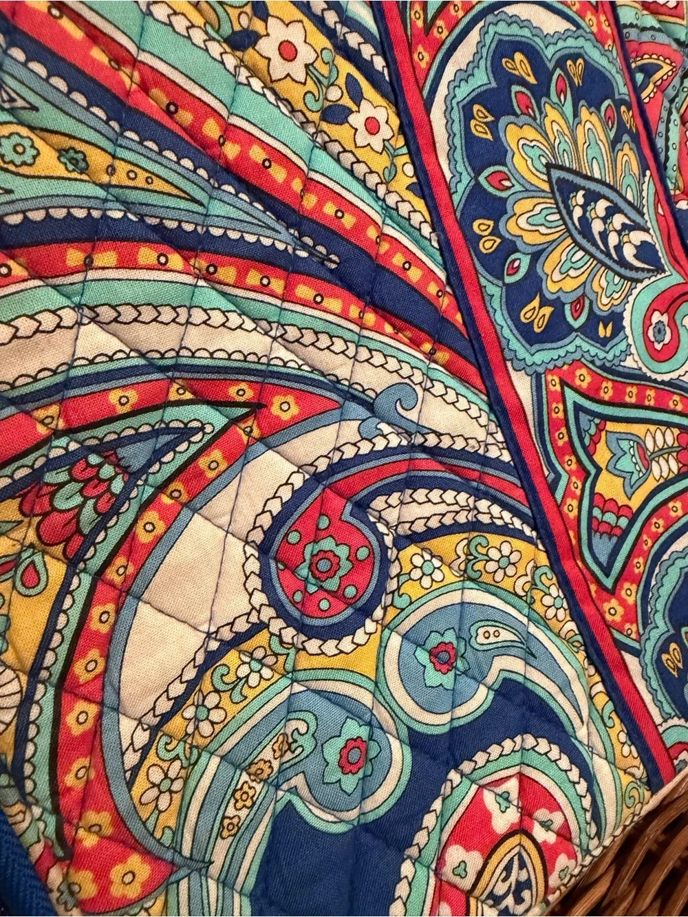 Vera Bradley Quilted Laptop Sleeve Retired Marina Paisley Padded Case ~